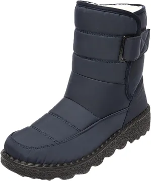 Zipper Winter Boots for Women Waterproof Snow Women's Winter Boots Waterproof Wide Width Womens Slip on Winter Boots Ankle Wide Snow Boots for Women Wide Width Botas De Trabajo En La Nieve Para Mujer